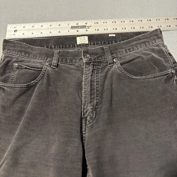 JCrew Corduroy Pants Mens 33x30 Black Straight Leg Regular Fit Medium Wale 77388 - Picture 5 of 10